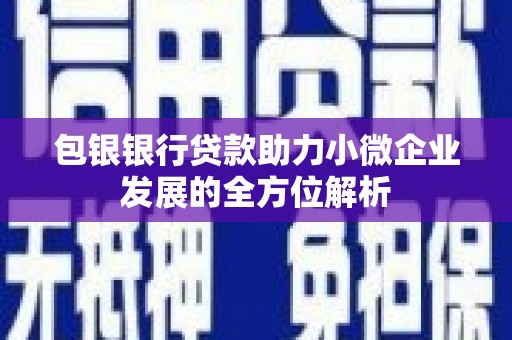 呼兰包银银行贷款助力小微企业发展的全方位解析 呼兰包银银行贷款助力小微企业发展的全方位解析