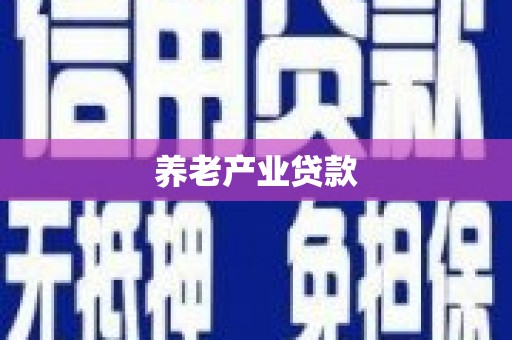 呼兰养老产业贷款