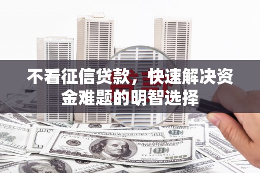 呼兰不看征信贷款，快速解决资金难题的明智选择