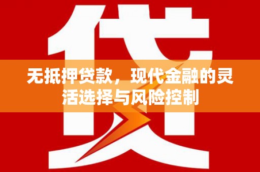呼兰无抵押贷款，现代金融的灵活选择与风险控制