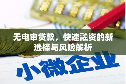 呼兰无电审贷款，快速融资的新选择与风险解析