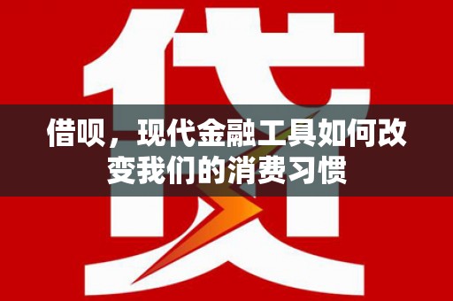 呼兰借呗，现代金融工具如何改变我们的消费习惯