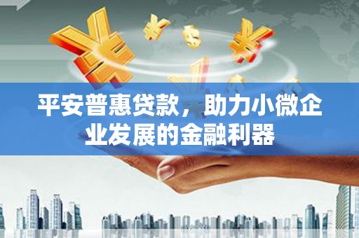 呼兰平安普惠贷款，助力小微企业发展的金融利器