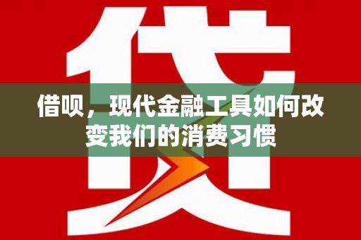 呼兰借呗，现代金融工具如何改变我们的消费习惯