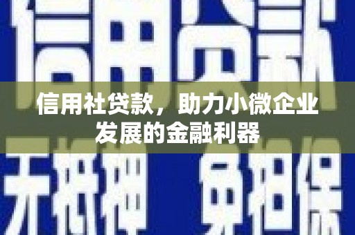 呼兰信用社贷款，助力小微企业发展的金融利器