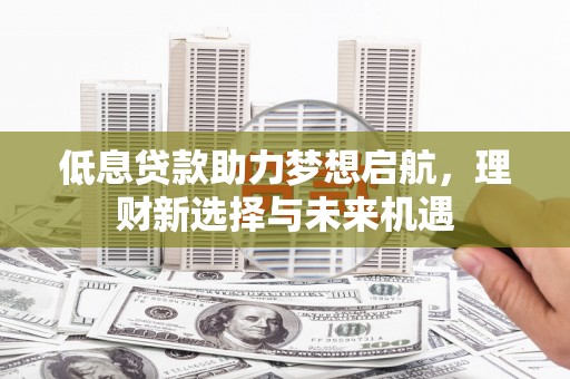 呼兰低息贷款助力梦想启航，理财新选择与未来机遇